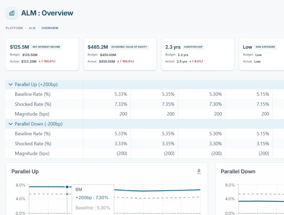 Vector ALM balance sheet dashboard preview
